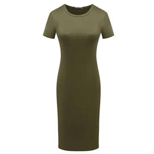 Slim Fit Short Sleeve Dress